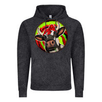 Vintage Black Christmas Cow Vintage Hoodie - Jasminsmagicworld