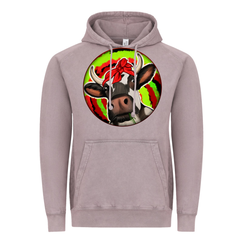 Christmas Cow Vintage Hoodie by Jasminsmagicworld | Teevron
