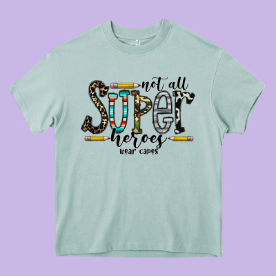 Not All Super Heroes Wear Capes Heavy Core Tee Designed By Cowhidedigitalart