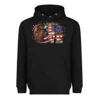 Black Love America Eagle 4th of july Heavyweight Hoodie - HowdyJamesFarm