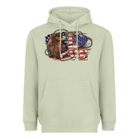 Matcha Love America Eagle 4th of july Heavyweight Hoodie - HowdyJamesFarm
