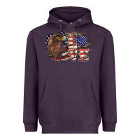 Plum Love America Eagle 4th of july Heavyweight Hoodie - HowdyJamesFarm