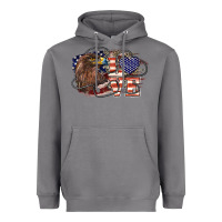Love America Eagle 4th Of July Heavyweight Hoodie | Teevron