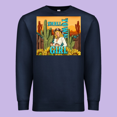 Small Town Girl Premium Sweatshirt Designed By Tumblerdesignbyshophia