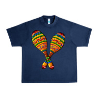 Navy mexican maracas Urban Heavy Tee - AdoDesignShop