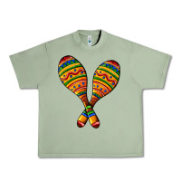 Oil Green mexican maracas Urban Heavy Tee - AdoDesignShop