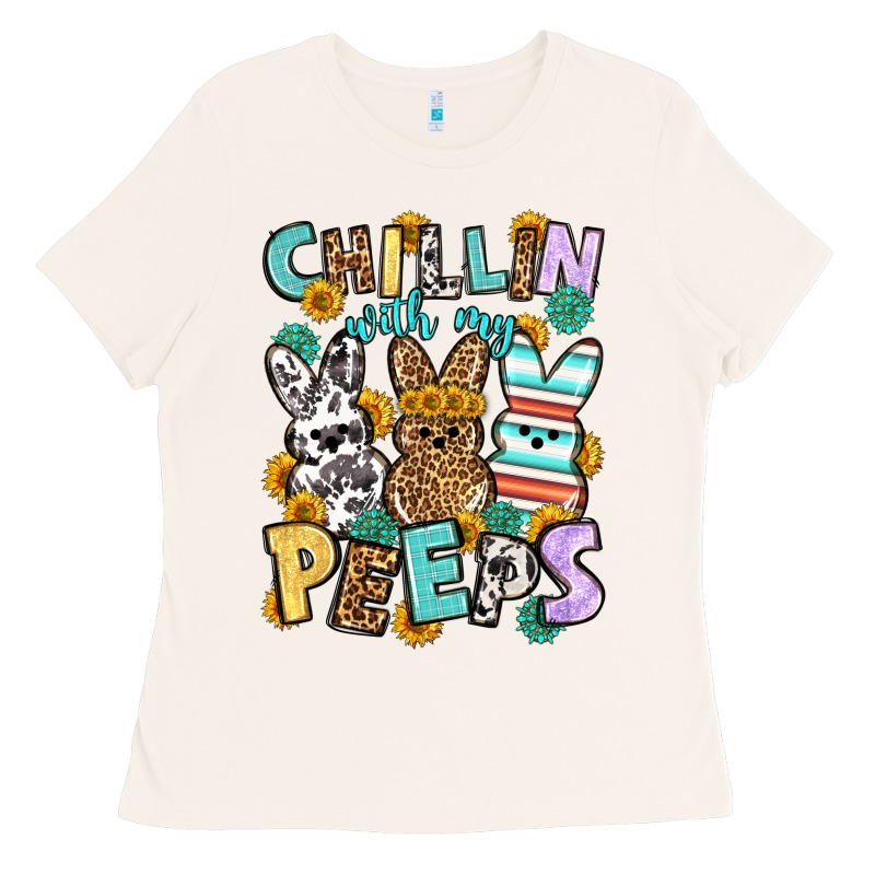 Chillin With My Peeps Easter Ladies Tee by OliviaCreatesArt | Teevron