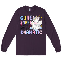 Plum cute smart and a little bit dramatic Long Sleeve Tee - MaliasSmallBusiness
