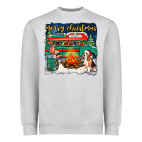Merry Christmas With Camper Van Heavyweight Sweatshirt | Teevron
