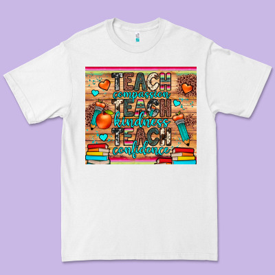 Teach Compassion Kindness Confidence Premium Tee Designed By Jahusdesignshop