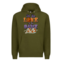 Army Green for the love of the game basketball Premium Hoodie - HowdyJamesFarm