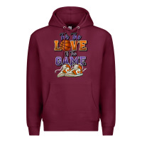 Burgundy for the love of the game basketball Premium Hoodie - HowdyJamesFarm
