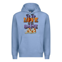 Colony Blue for the love of the game basketball Premium Hoodie - HowdyJamesFarm