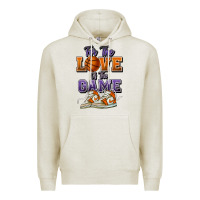 Oatmeal Heather for the love of the game basketball Premium Hoodie - HowdyJamesFarm