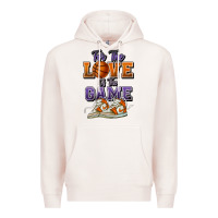 Pale Pink for the love of the game basketball Premium Hoodie - HowdyJamesFarm