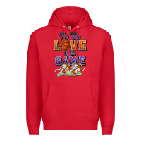 Red for the love of the game basketball Premium Hoodie - HowdyJamesFarm
