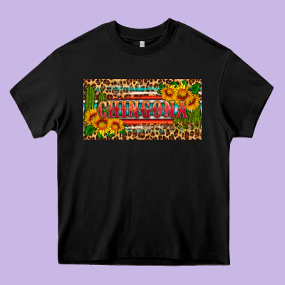 Chingona License Plate Heavy Core Tee Designed By Hra Design Shop