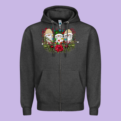 Christmas Gnomes Zipper Hoodie Designed By Bettercallsaul