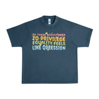 Midnight Navy to those accustomed to privilege Urban Heavy Tee - MaliasSmallBusiness