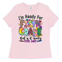 Bubblegum Pink I'm ready for fifth grade but is it ready for me Ladies Tee - RanaPortraitStore