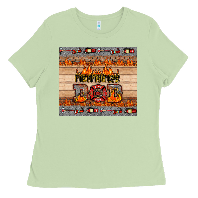Firefighter Dad Ladies Tee by HRA Design Shop | Teevron