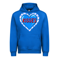 Cobalt valentine's day hearts Urban Hoodie - FaDigitalArtStudio