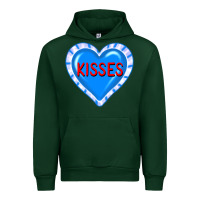 Forest Green valentine's day hearts Urban Hoodie - FaDigitalArtStudio