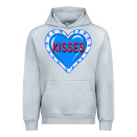 Heather Grey valentine's day hearts Urban Hoodie - FaDigitalArtStudio