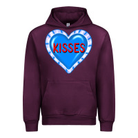 Mauve Wine valentine's day hearts Urban Hoodie - FaDigitalArtStudio