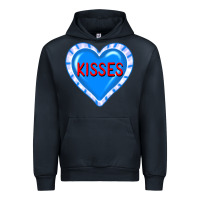 Navy valentine's day hearts Urban Hoodie - FaDigitalArtStudio