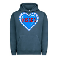 Pigment Midnight Navy valentine's day hearts Urban Hoodie - FaDigitalArtStudio
