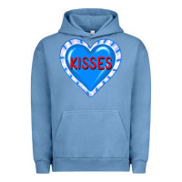Pigment Pebble Blue valentine's day hearts Urban Hoodie - FaDigitalArtStudio