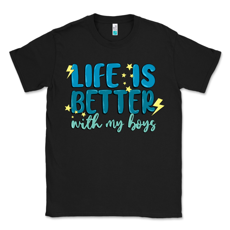 Life Is Better With My Boys Classic Tee by MaliasSmallBusiness | Teevron