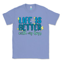 Colony Blue life is better with my boys Classic Tee - MaliasSmallBusiness