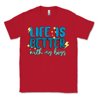 Red life is better with my boys Classic Tee - MaliasSmallBusiness