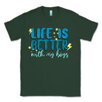 Sports Green life is better with my boys Classic Tee - MaliasSmallBusiness