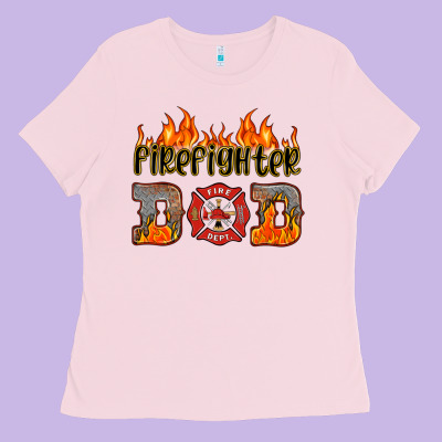 Firefighter Dad Ladies Tee Designed By Hra Design Shop