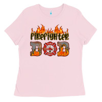 Bubblegum Pink firefighter dad Ladies Tee - HRA Design Shop