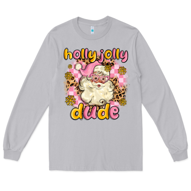 Holly Jolly Dude Long Sleeve Tee by MaliasSmallBusiness | Teevron