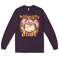 Plum holly jolly dude Long Sleeve Tee - MaliasSmallBusiness