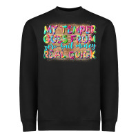 Black my temper goes from zerobail money real quick Heavyweight Sweatshirt - NancyCooperArtShop