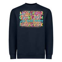 Navy my temper goes from zerobail money real quick Heavyweight Sweatshirt - NancyCooperArtShop