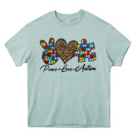 Arona peace love autism1 Heavy Core Tee - CowhideDigitalArt
