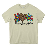 Mossy peace love autism1 Heavy Core Tee - CowhideDigitalArt
