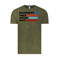 Vintage Olive indepence power freedom brave Vintage Tee - MaliasSmallBusiness