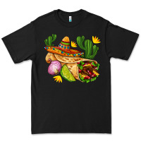 Black burrito  with sombrero and union with cactus Premium Tee - AdoDesignShop