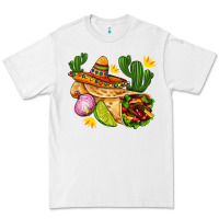 White burrito  with sombrero and union with cactus Premium Tee - AdoDesignShop