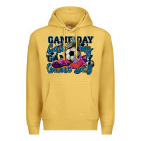 Antique Gold Game day soccer Premium Hoodie - HowdyJamesFarm