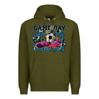 Army Green Game day soccer Premium Hoodie - HowdyJamesFarm