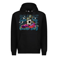 Black Game day soccer Premium Hoodie - HowdyJamesFarm